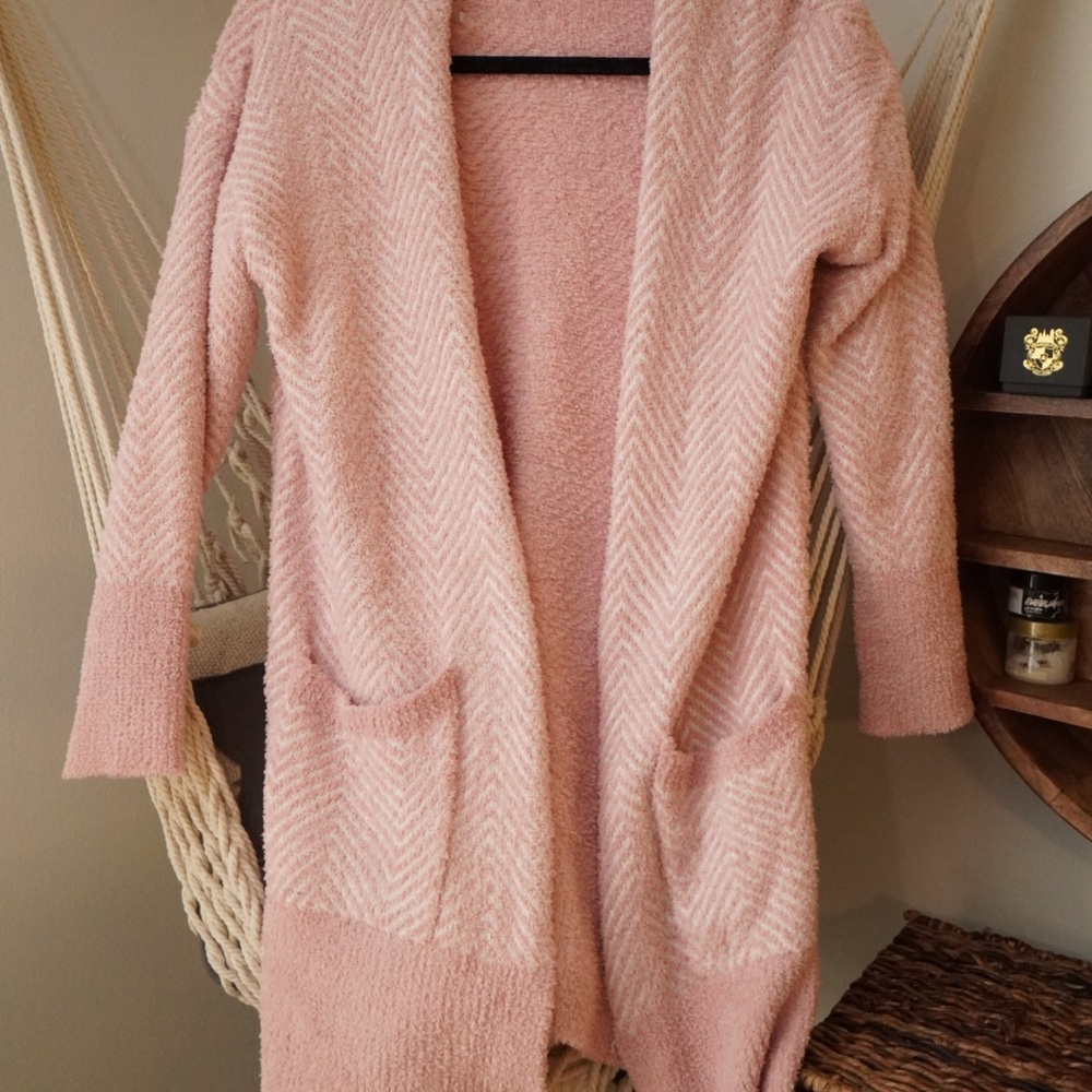 ⚡️Baby Pink Sherpa Long Cardigan⚡️